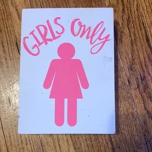 Girls room sign